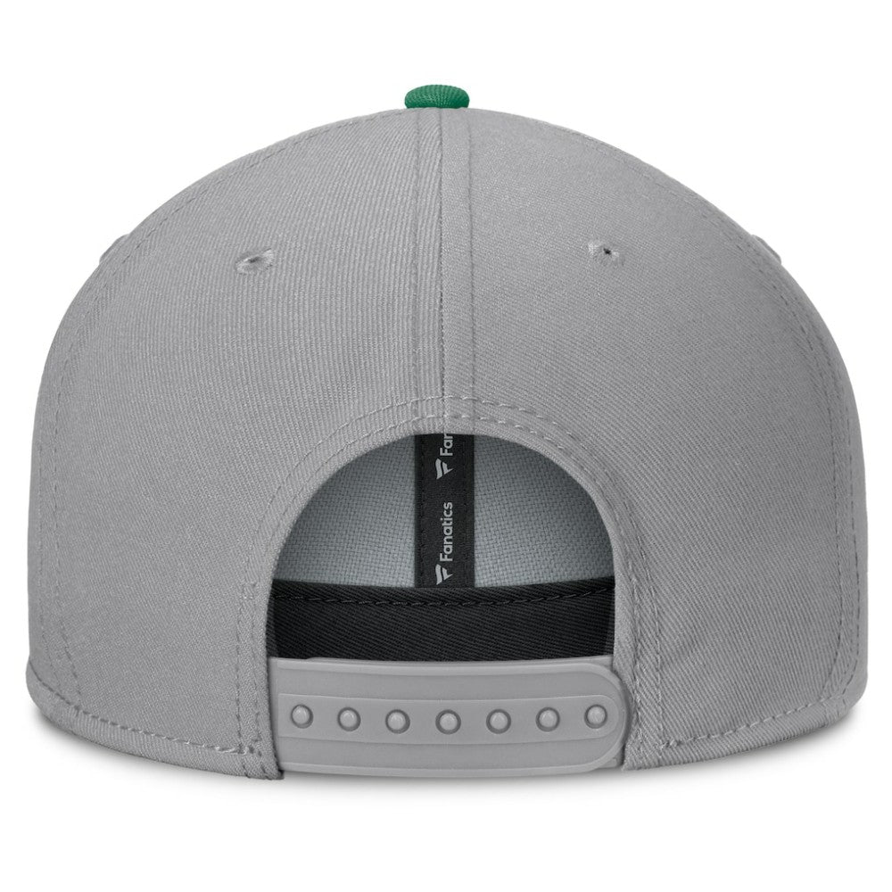 NHL Dallas Stars Fanatics Fundamentals Duo Split Logo Snapback Hat - Gray