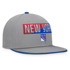 NHL New York Rangers Fanatics Fundamentals Duo Split Logo Snapback Hat - Gray