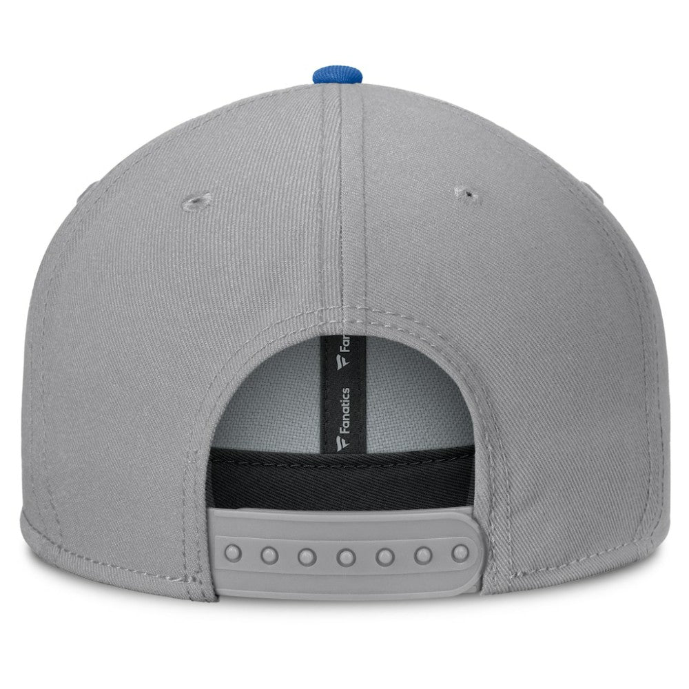 NHL New York Rangers Fanatics Fundamentals Duo Split Logo Snapback Hat - Gray