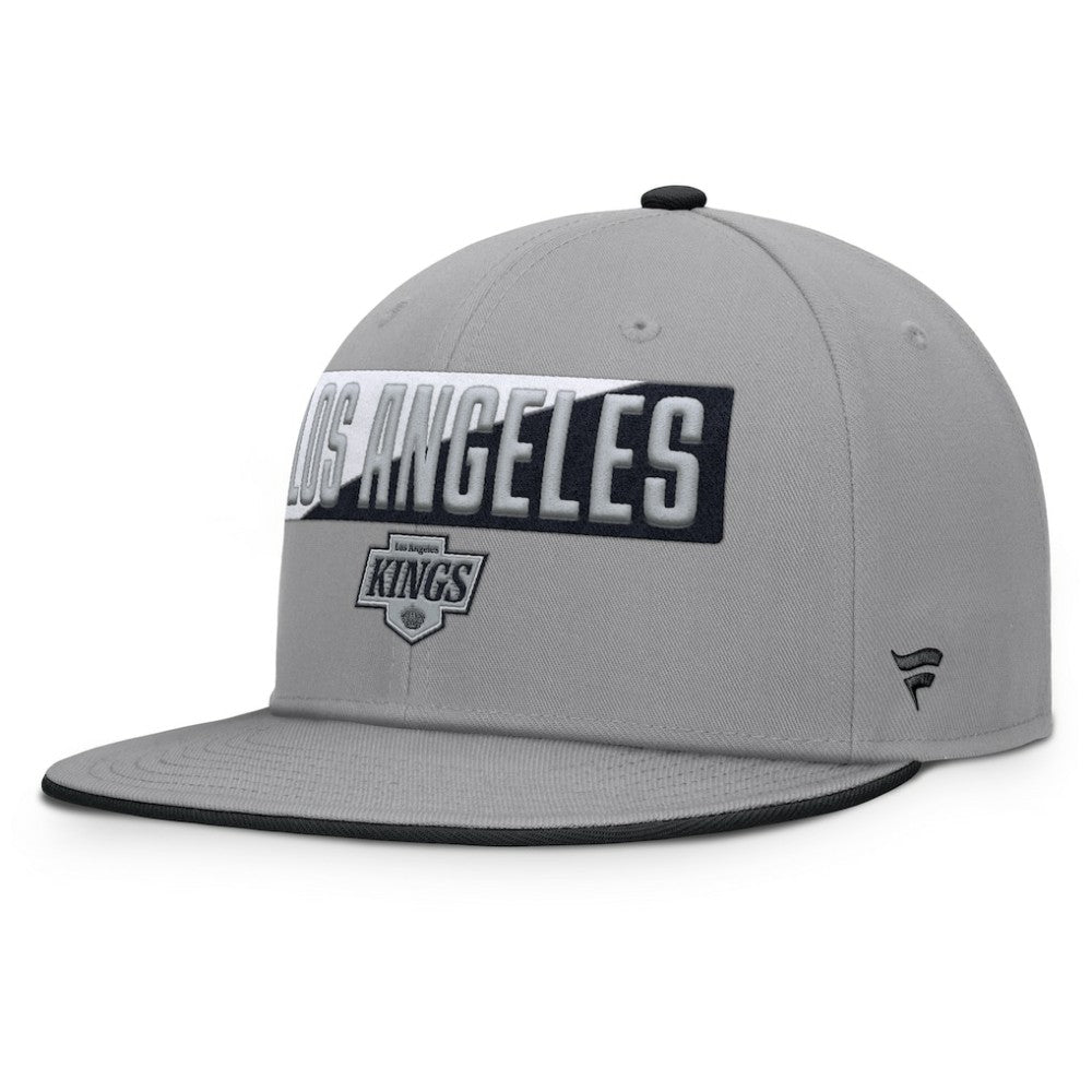 NHL Los Angeles Kings Fanatics Fundamentals Duo Split Logo Snapback Hat - Gray