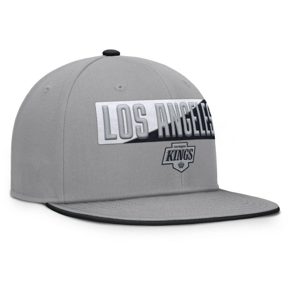 NHL Los Angeles Kings Fanatics Fundamentals Duo Split Logo Snapback Hat - Gray