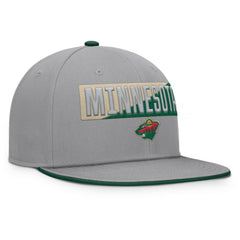 NHL Minnesota Wild Fanatics Fundamentals Duo Split Logo Snapback Hat - Gray