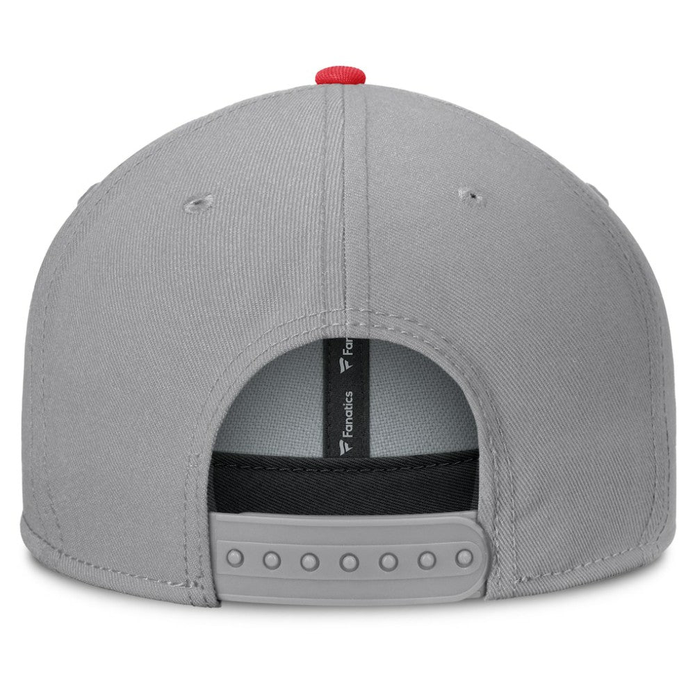 NHL New Jersey Devils Fanatics Fundamentals Duo Split Logo Snapback Hat - Gray