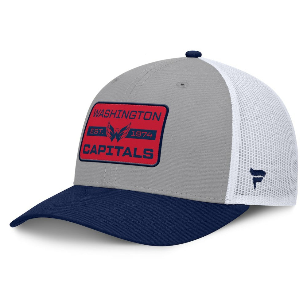 NHL Washington Capitals Fanatics Fundamental Adapt Trucker Adjustable Hat - Gray/Navy