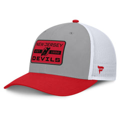 NHL New Jersey Devils Fanatics Fundamental Adapt Trucker Adjustable Hat - Gray/Red
