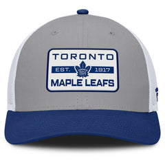 NHL Toronto Maple Leafs Fanatics Fundamental Adapt Trucker Adjustable Hat - Gray/Blue
