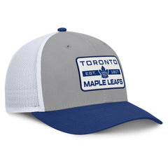 NHL Toronto Maple Leafs Fanatics Fundamental Adapt Trucker Adjustable Hat - Gray/Blue