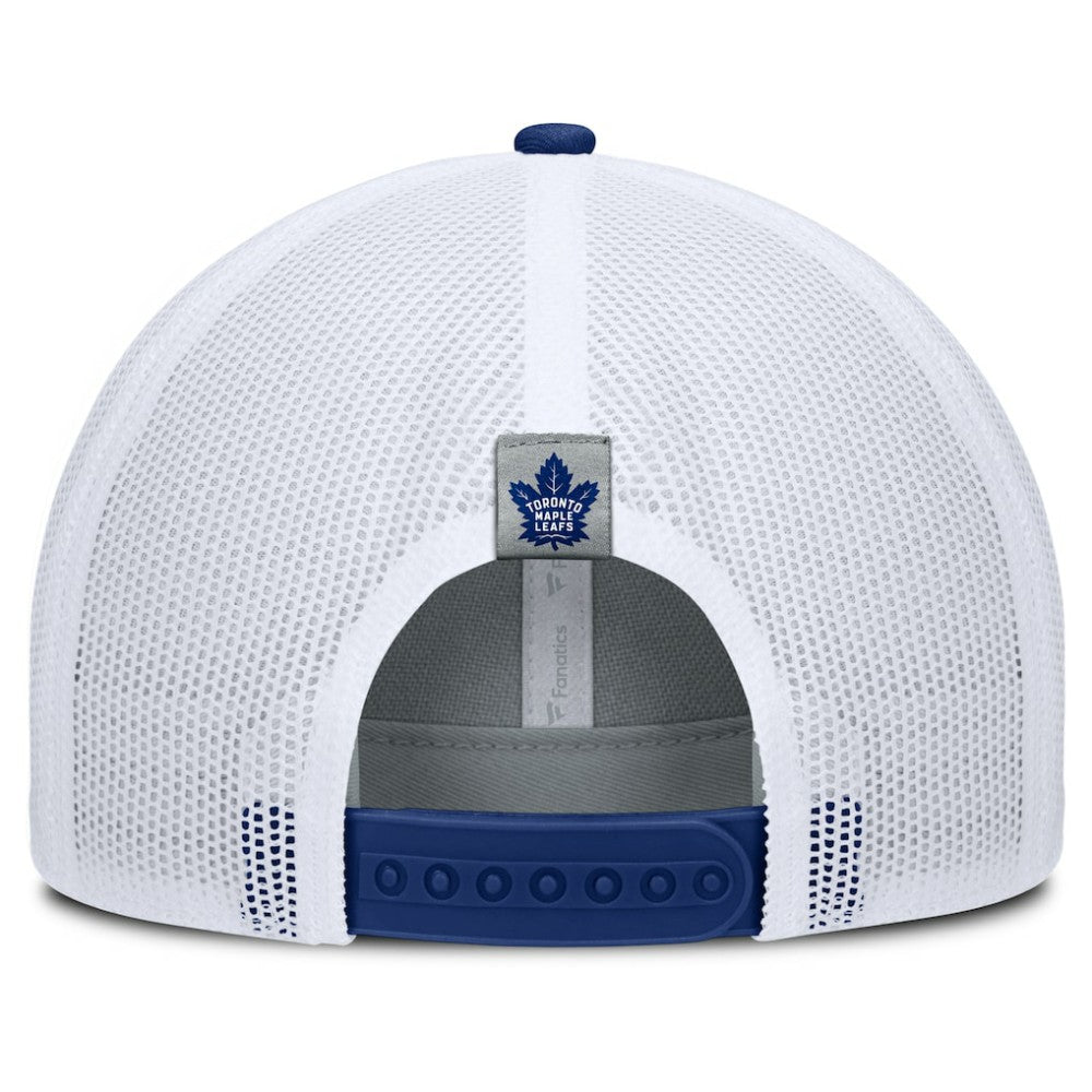 NHL Toronto Maple Leafs Fanatics Fundamental Adapt Trucker Adjustable Hat - Gray/Blue
