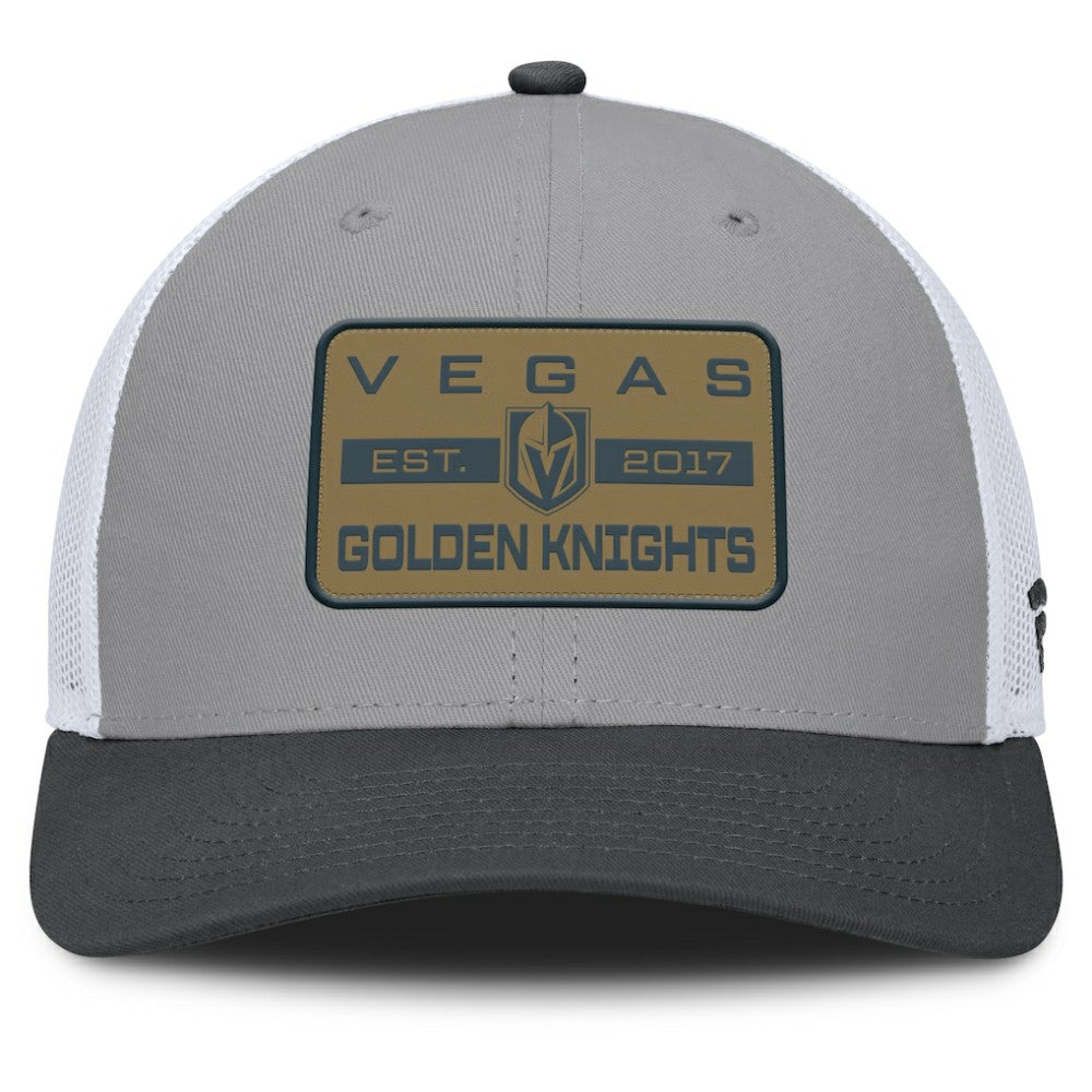 NHL Vegas Golden Knights Fanatics Fundamental Adapt Trucker Adjustable Hat - Gray/Charcoal