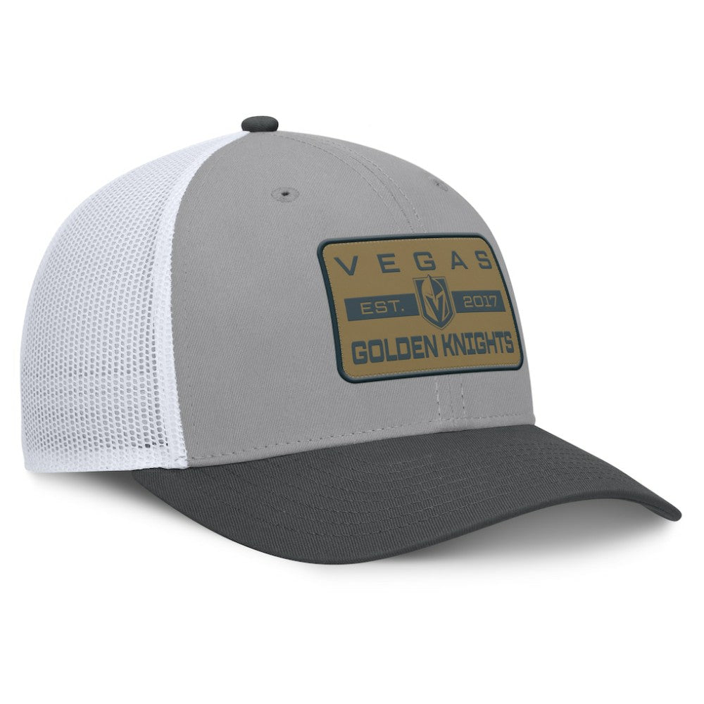 NHL Vegas Golden Knights Fanatics Fundamental Adapt Trucker Adjustable Hat - Gray/Charcoal