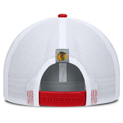 NHL Chicago Blackhawks Fanatics Fundamental Adapt Trucker Adjustable Hat - Gray/Red
