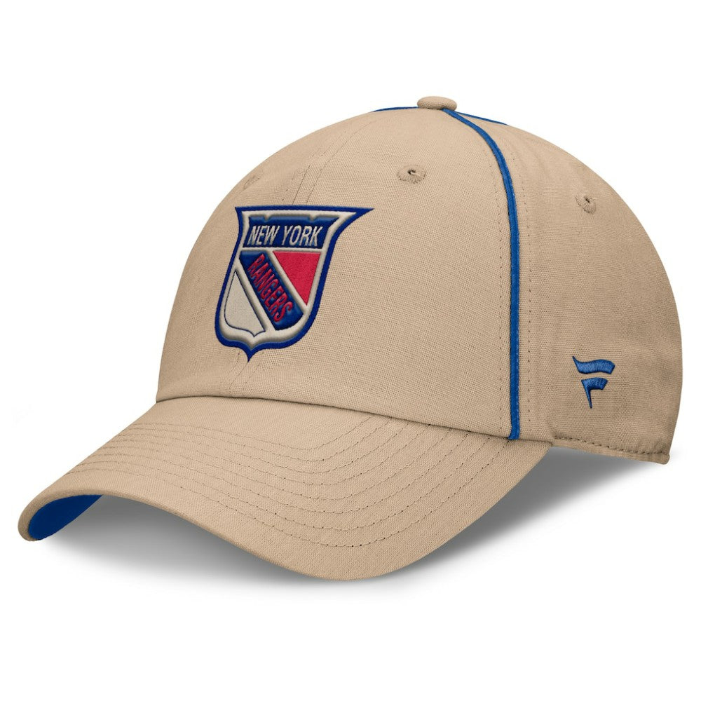 NHL New York Rangers Fanatics Heritage Setoff Adjustable Hat - Tan