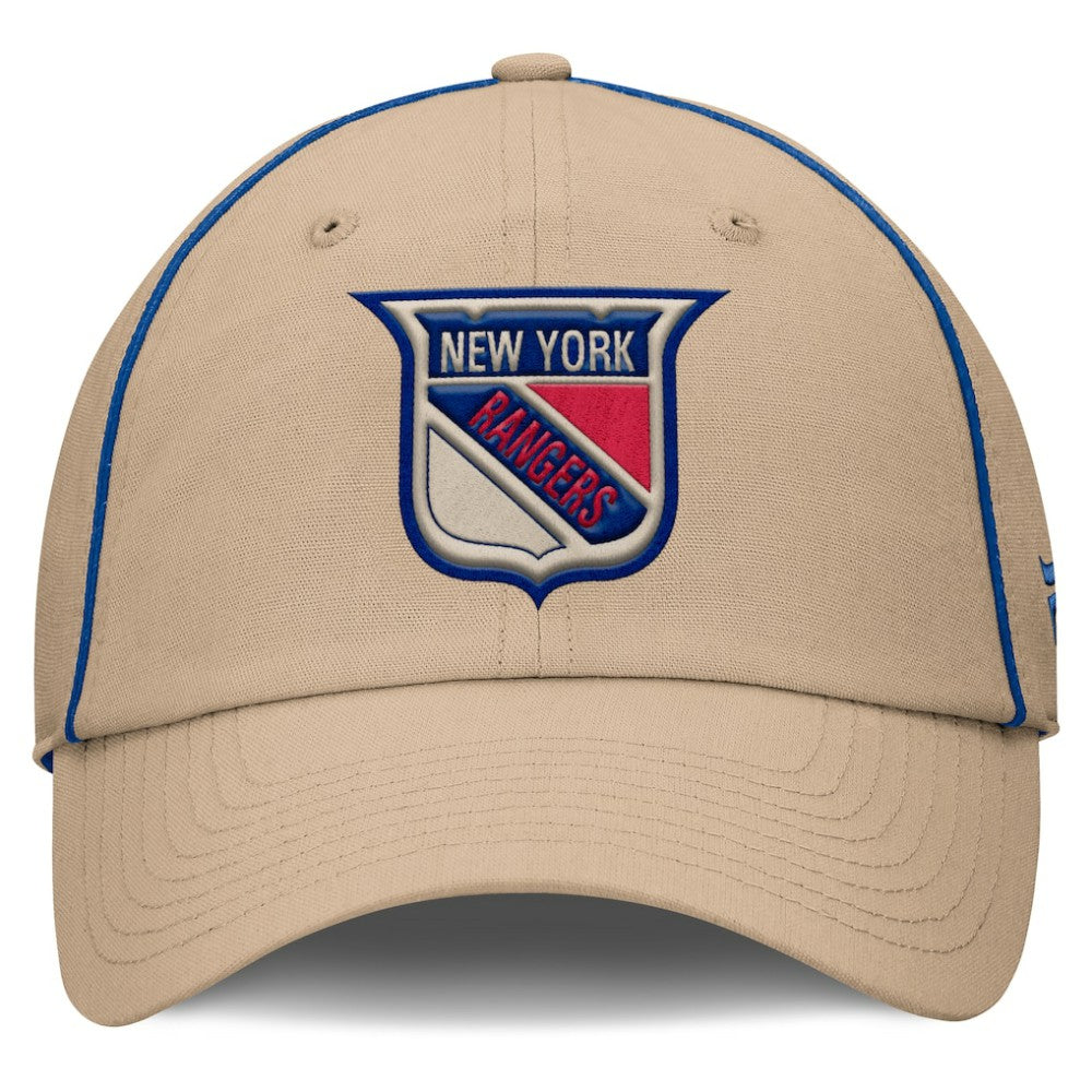 NHL New York Rangers Fanatics Heritage Setoff Adjustable Hat - Tan