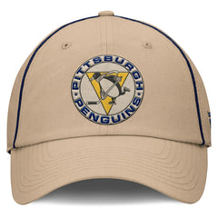 NHL Pittsburgh Penguins Fanatics Heritage Setoff Adjustable Hat - Tan