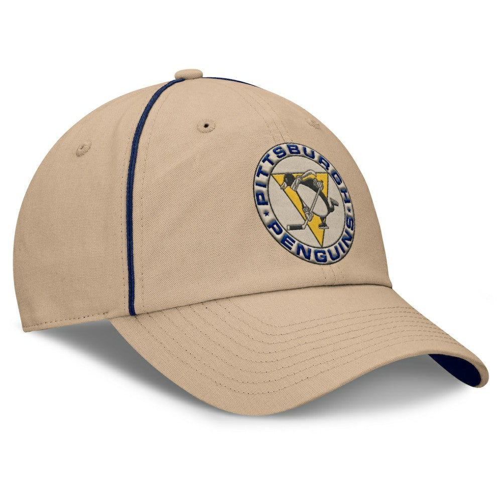 NHL Pittsburgh Penguins Fanatics Heritage Setoff Adjustable Hat - Tan
