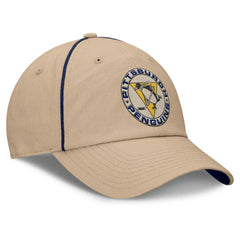 NHL Pittsburgh Penguins Fanatics Heritage Setoff Adjustable Hat - Tan