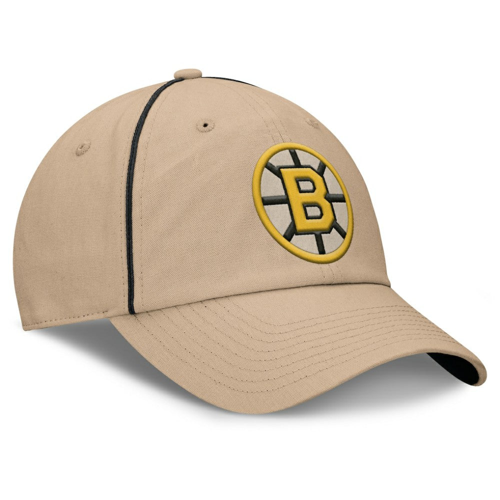 NHL Boston Bruins Fanatics Heritage Setoff Adjustable Hat - Tan