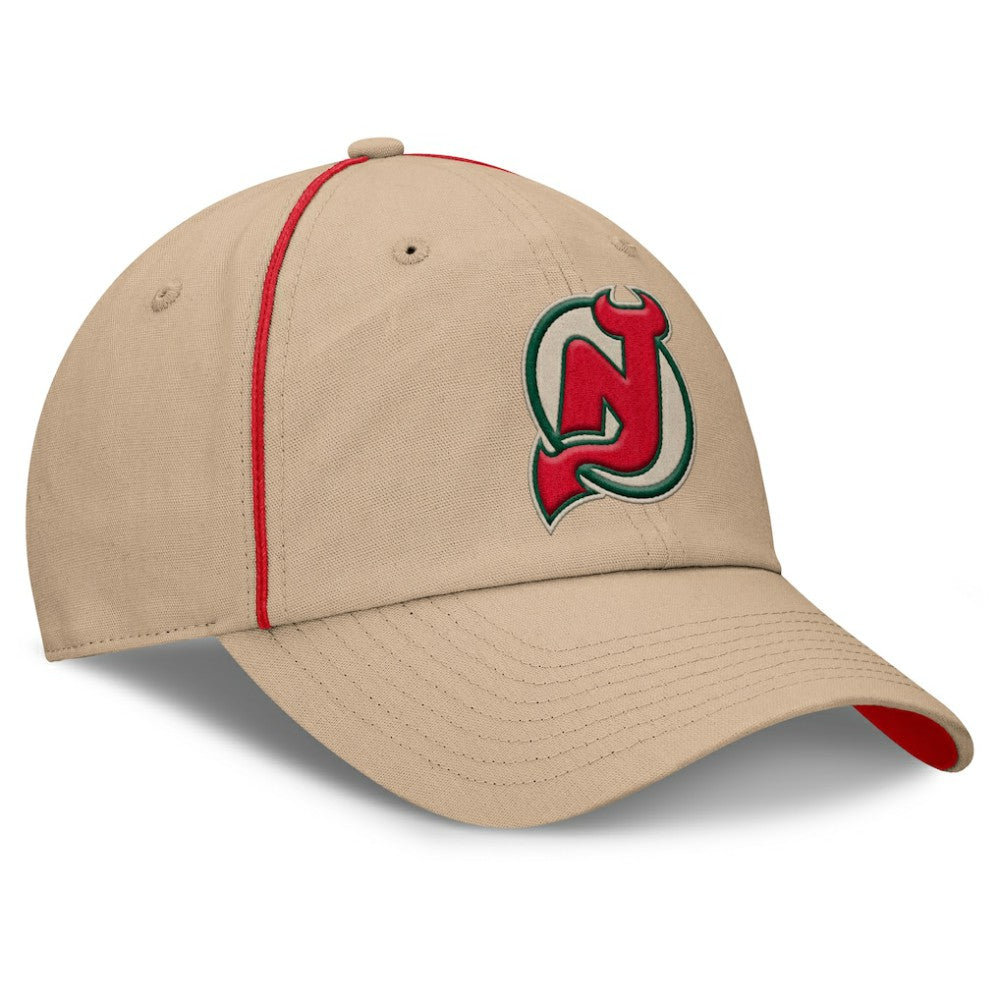 NHL New Jersey Devils Fanatics Heritage Setoff Adjustable Hat - Tan