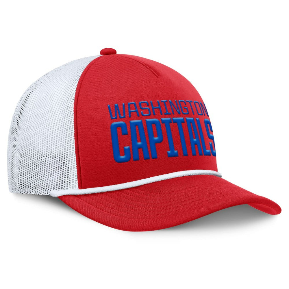NHL Washington Capitals Fanatics Heritage Dutch A-Frame Trucker Adjustable Hat - Red/White