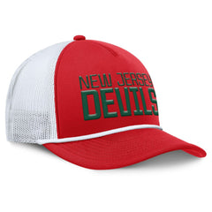 NHL New Jersey Devils Fanatics Heritage Dutch A-Frame Trucker Adjustable Hat - Red/White