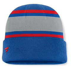 NHL New York Rangers Fanatics Heritage Varsity Cuffed Knit Hat - Blue