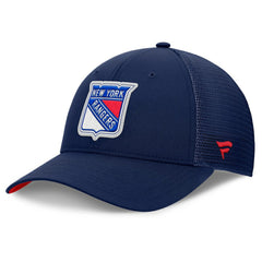 NHL New York Rangers Fanatics Authentic Pro Home Ice Trucker Adjustable Hat - Navy