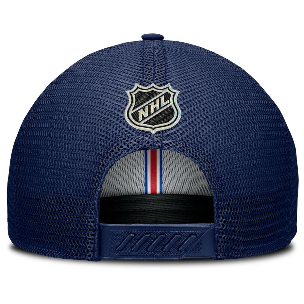 NHL New York Rangers Fanatics Authentic Pro Home Ice Trucker Adjustable Hat - Navy