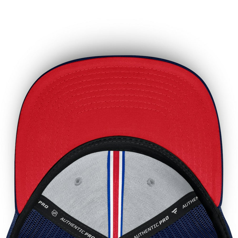 NHL New York Rangers Fanatics Authentic Pro Home Ice Trucker Adjustable Hat - Navy