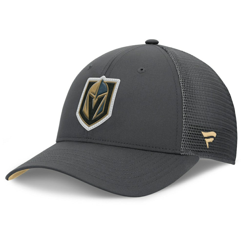 NHL Vegas Golden Knights Fanatics Authentic Pro Home Ice Trucker Adjustable Hat - Charcoal