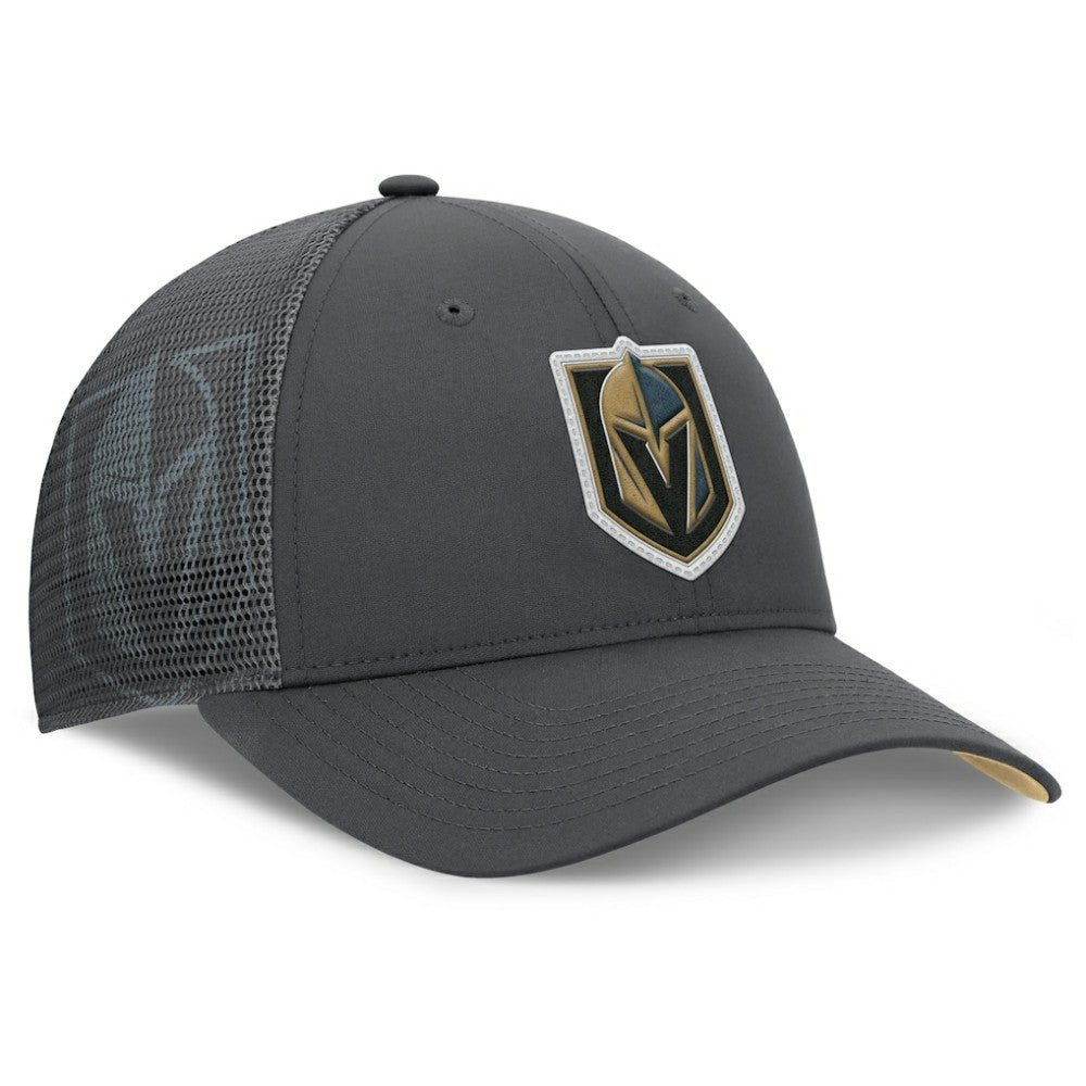 NHL Vegas Golden Knights Fanatics Authentic Pro Home Ice Trucker Adjustable Hat - Charcoal