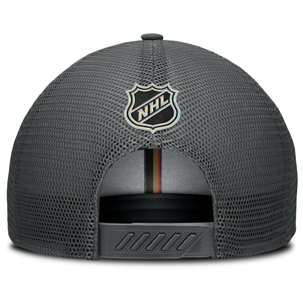 NHL Vegas Golden Knights Fanatics Authentic Pro Home Ice Trucker Adjustable Hat - Charcoal