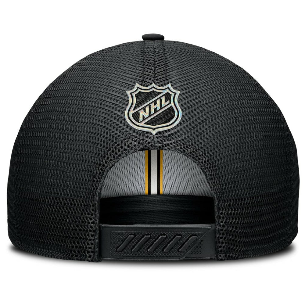 NHL Boston Bruins Fanatics Authentic Pro Home Ice Trucker Adjustable Hat - Black