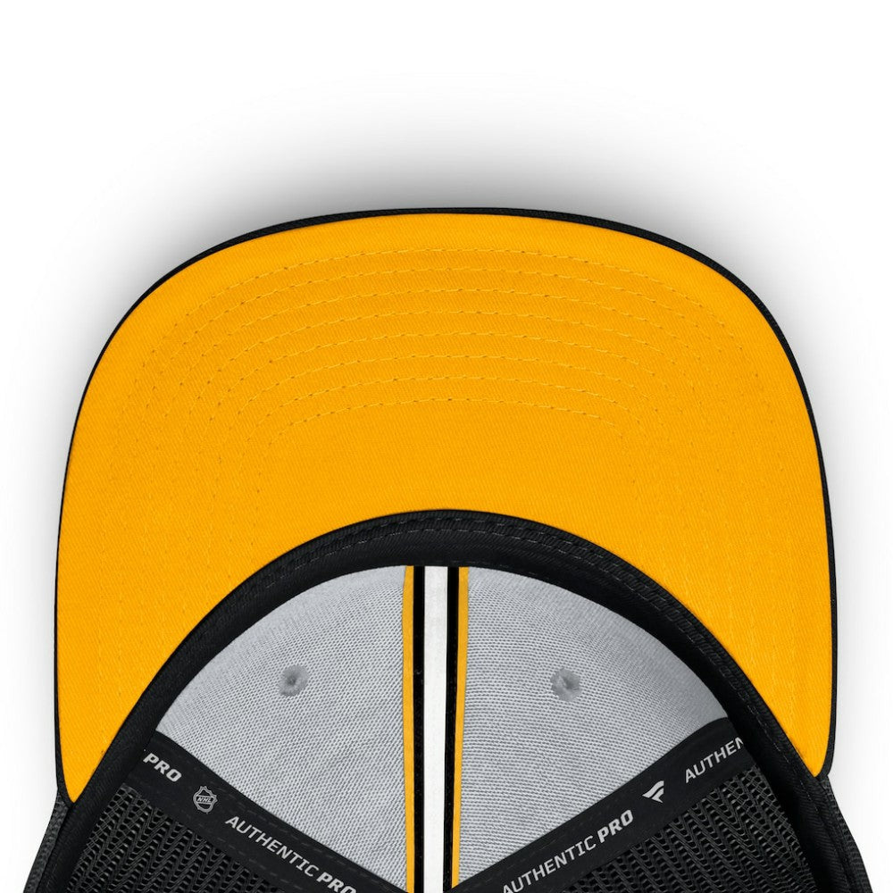 NHL Boston Bruins Fanatics Authentic Pro Home Ice Trucker Adjustable Hat - Black
