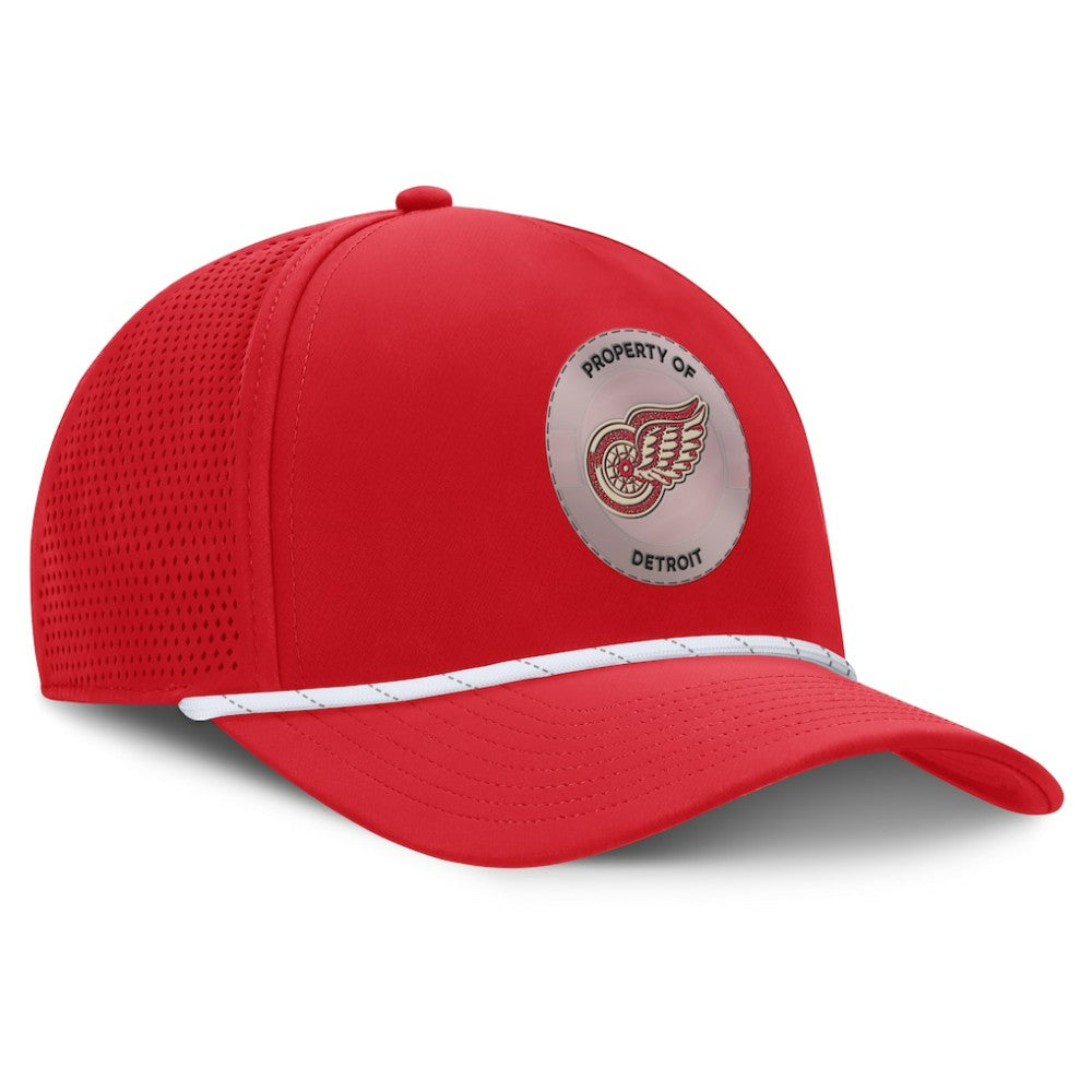 NHL Detroit Red Wings Fanatics Centennial Pinched Front Adjustable Hat - Red