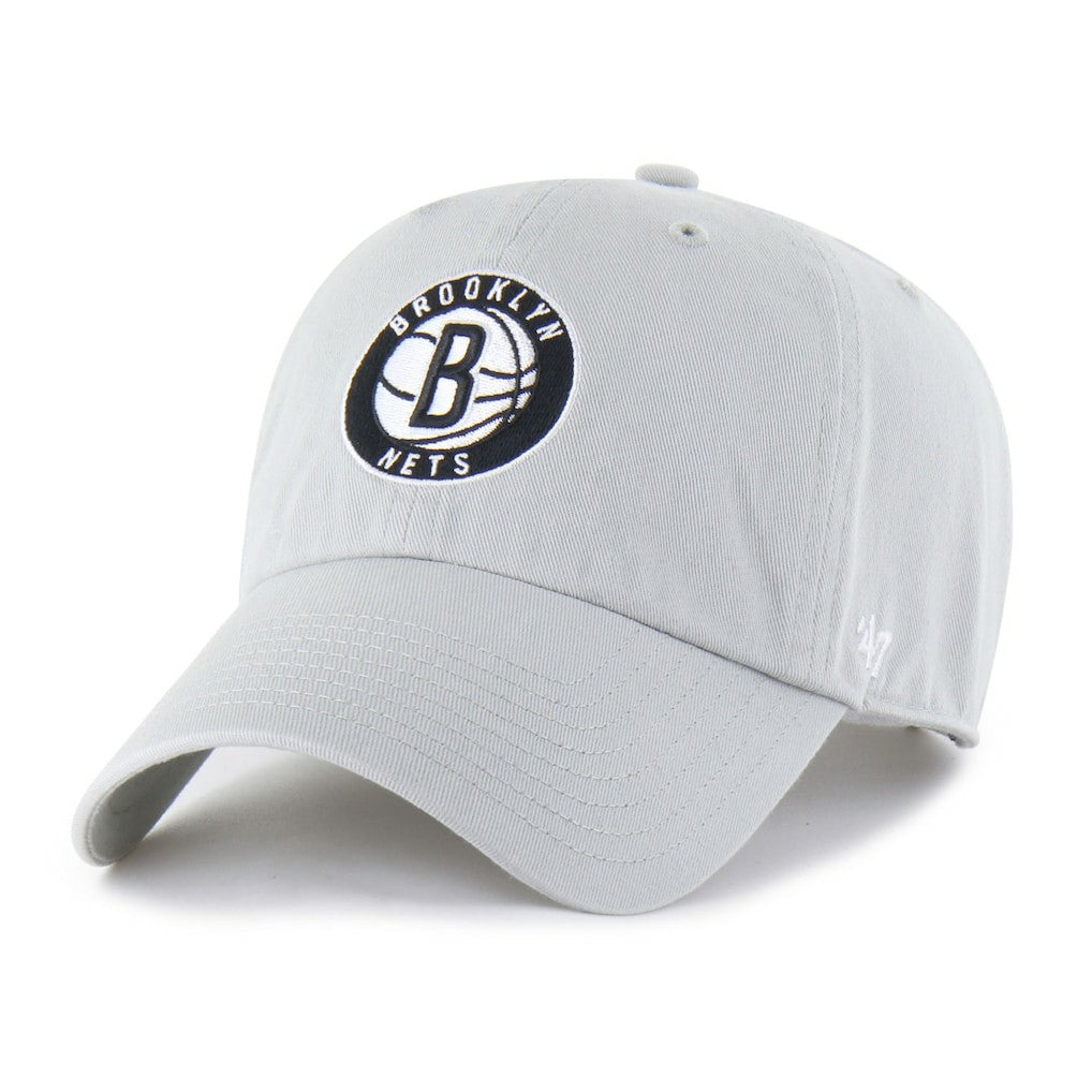 Brooklyn Nets '47 Core Logo Clean Up Adjustable Hat Gray