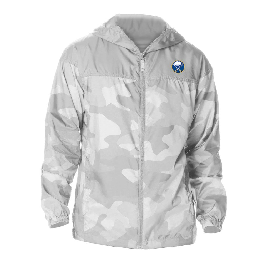 NHL Buffalo Sabres Columbia Camo Flash Challenger Omni-Shade Full-Zip Hoodie Windbreaker - Gray