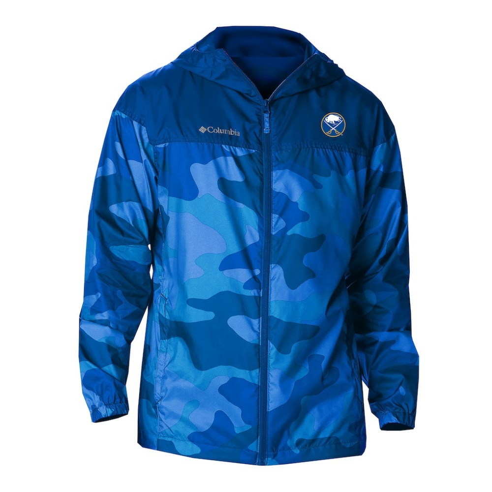 NHL Buffalo Sabres Columbia Camo Flash Challenger Omni-Shade Full-Zip Hoodie Windbreaker - Royal
