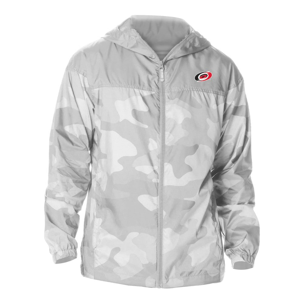 NHL Carolina Hurricanes Columbia Camo Flash Challenger Omni-Shade Full-Zip Hoodie Windbreaker - Gray