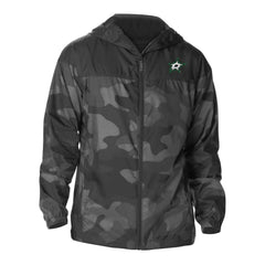 NHL Dallas Stars Columbia Camo Flash Challenger Omni-Shade Full-Zip Hoodie Windbreaker - Black