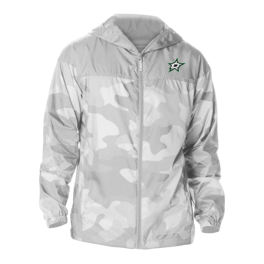 NHL Dallas Stars Columbia Camo Flash Challenger Omni-Shade Full-Zip Hoodie Windbreaker - Gray