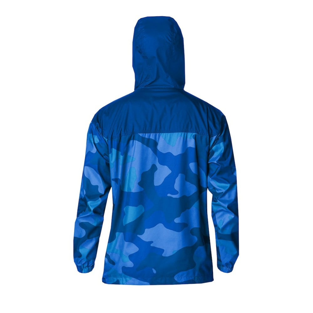 NHL Edmonton Oilers Columbia Camo Flash Challenger Omni-Shade Full-Zip Hoodie Windbreaker - Royal