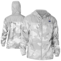 NHL Edmonton Oilers Columbia Camo Flash Challenger Omni-Shade Full-Zip Hoodie Windbreaker - Gray