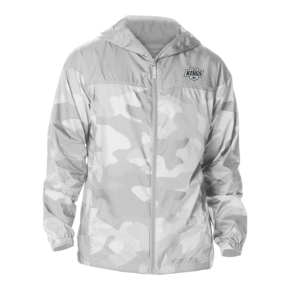 NHL Los Angeles Kings Columbia Camo Flash Challenger Omni-Shade Full-Zip Hoodie Windbreaker - Gray
