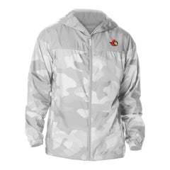 NHL Ottawa Senators Columbia Camo Flash Challenger Omni-Shade Full-Zip Hoodie Windbreaker - Gray