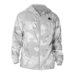 NHL San Jose Sharks Columbia Camo Flash Challenger Omni-Shade Full-Zip Hoodie Windbreaker - Gray
