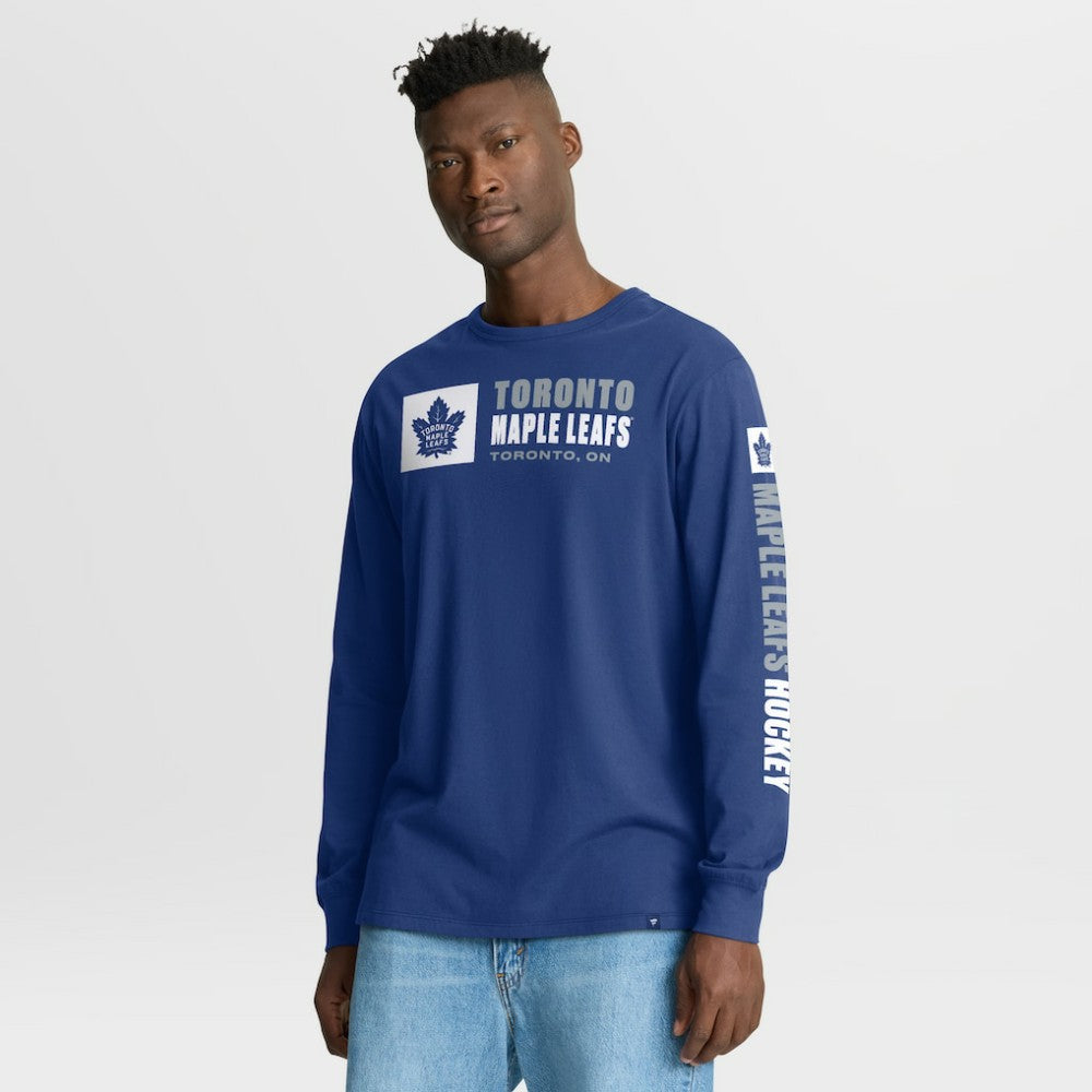 NHL Toronto Maple Leafs Fanatics Goal Crease Legacy Long Sleeve T-Shirt - Blue
