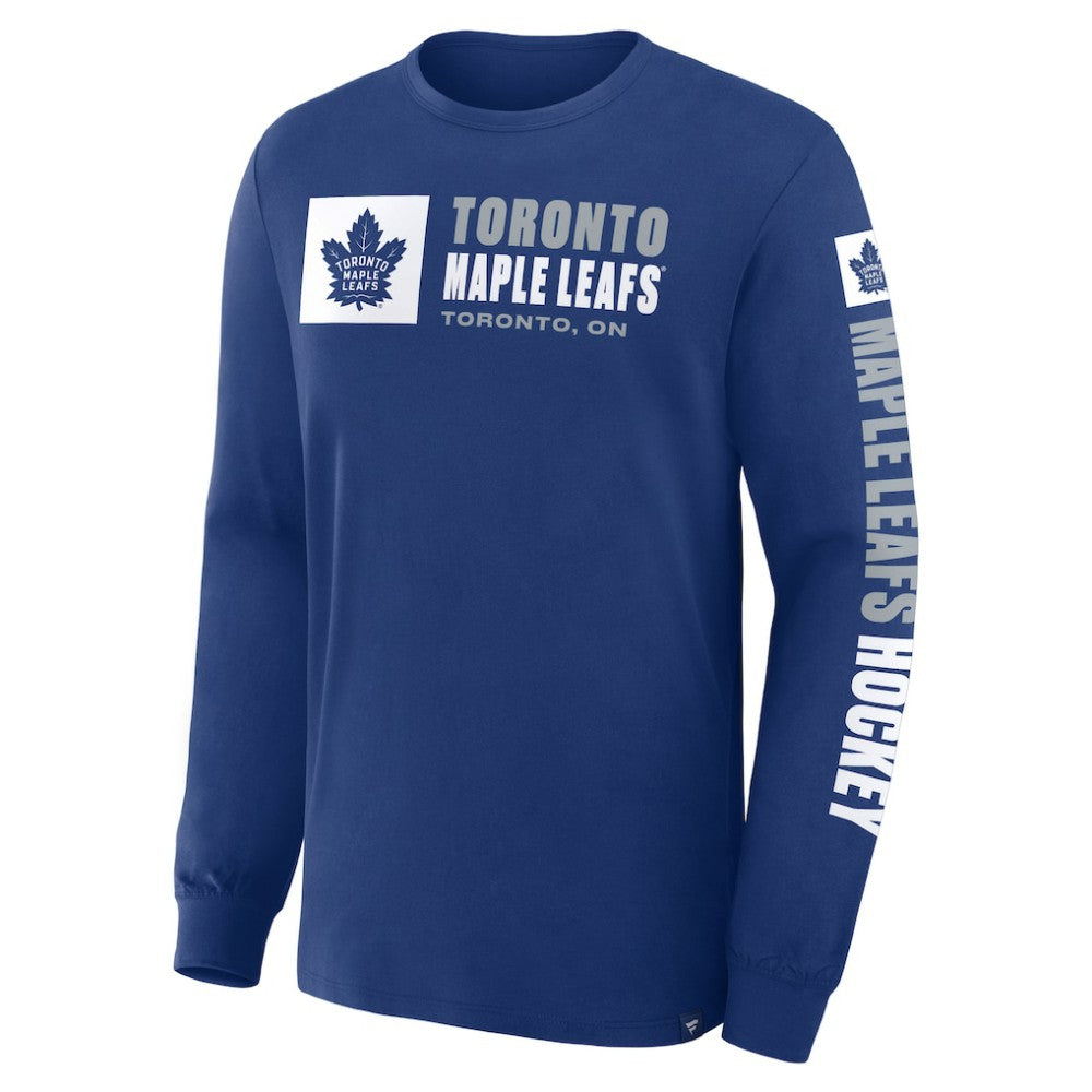 NHL Toronto Maple Leafs Fanatics Goal Crease Legacy Long Sleeve T-Shirt - Blue