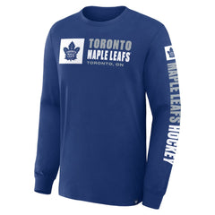 NHL Toronto Maple Leafs Fanatics Goal Crease Legacy Long Sleeve T-Shirt - Blue