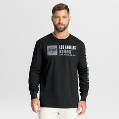 NHL Los Angeles Kings Fanatics Goal Crease Legacy Long Sleeve T-Shirt - Black