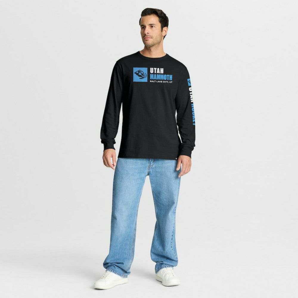 NHL Utah Mammoth Fanatics Goal Crease Legacy Long Sleeve T-Shirt - Black